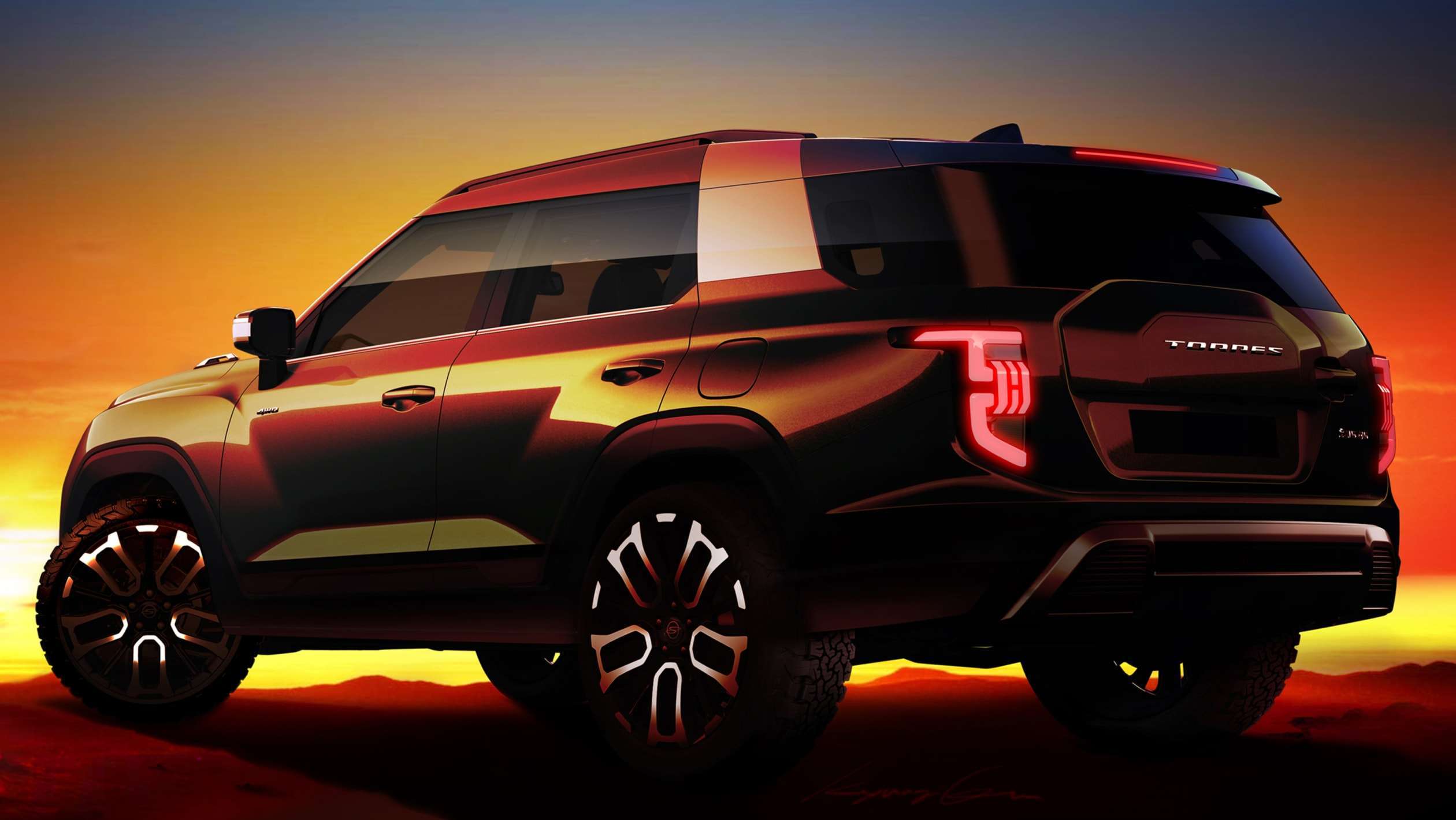 Ssangyong Torres teaser sketch - side