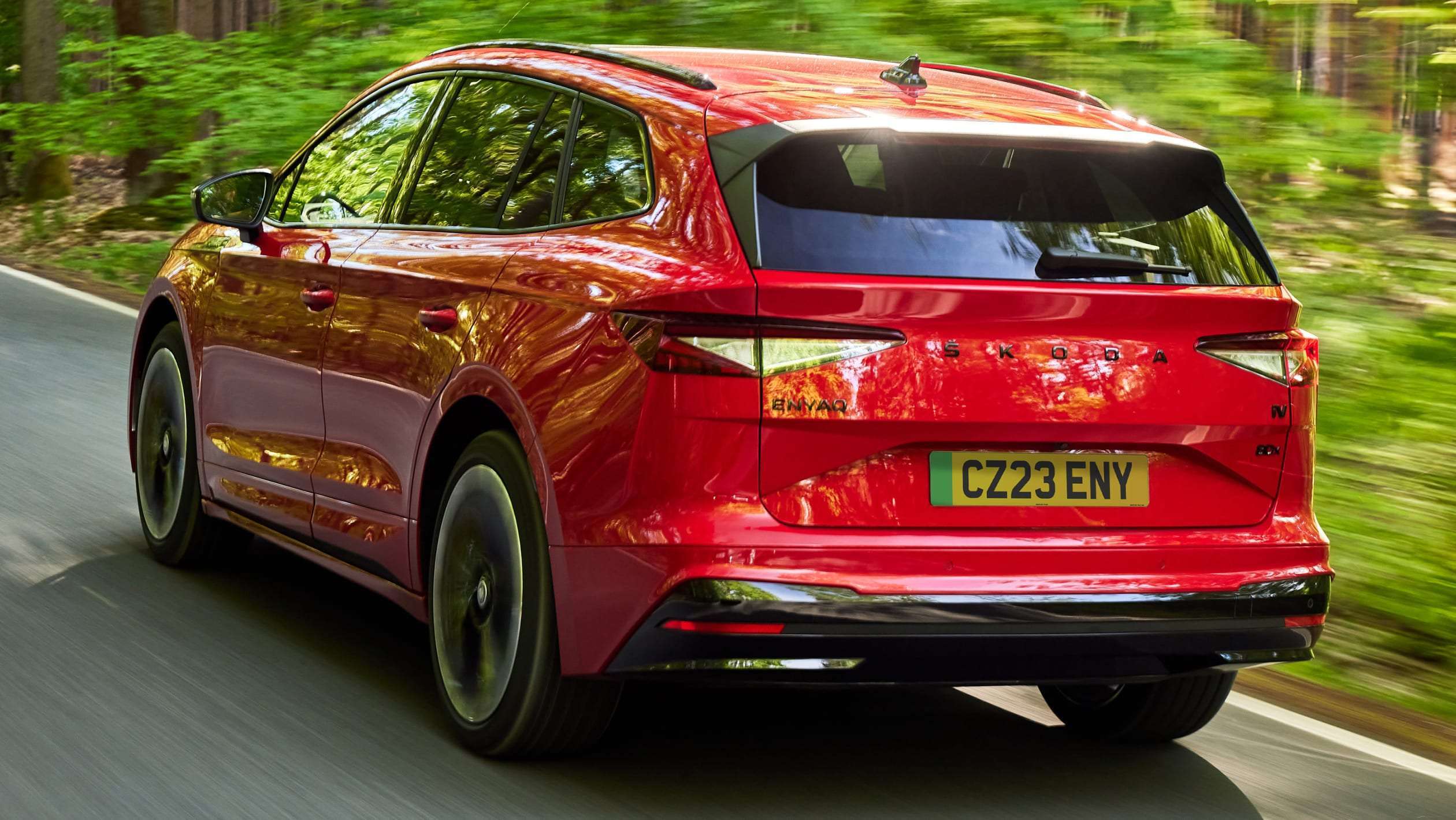 Updated 2023 Skoda Enyaq - rear tracking