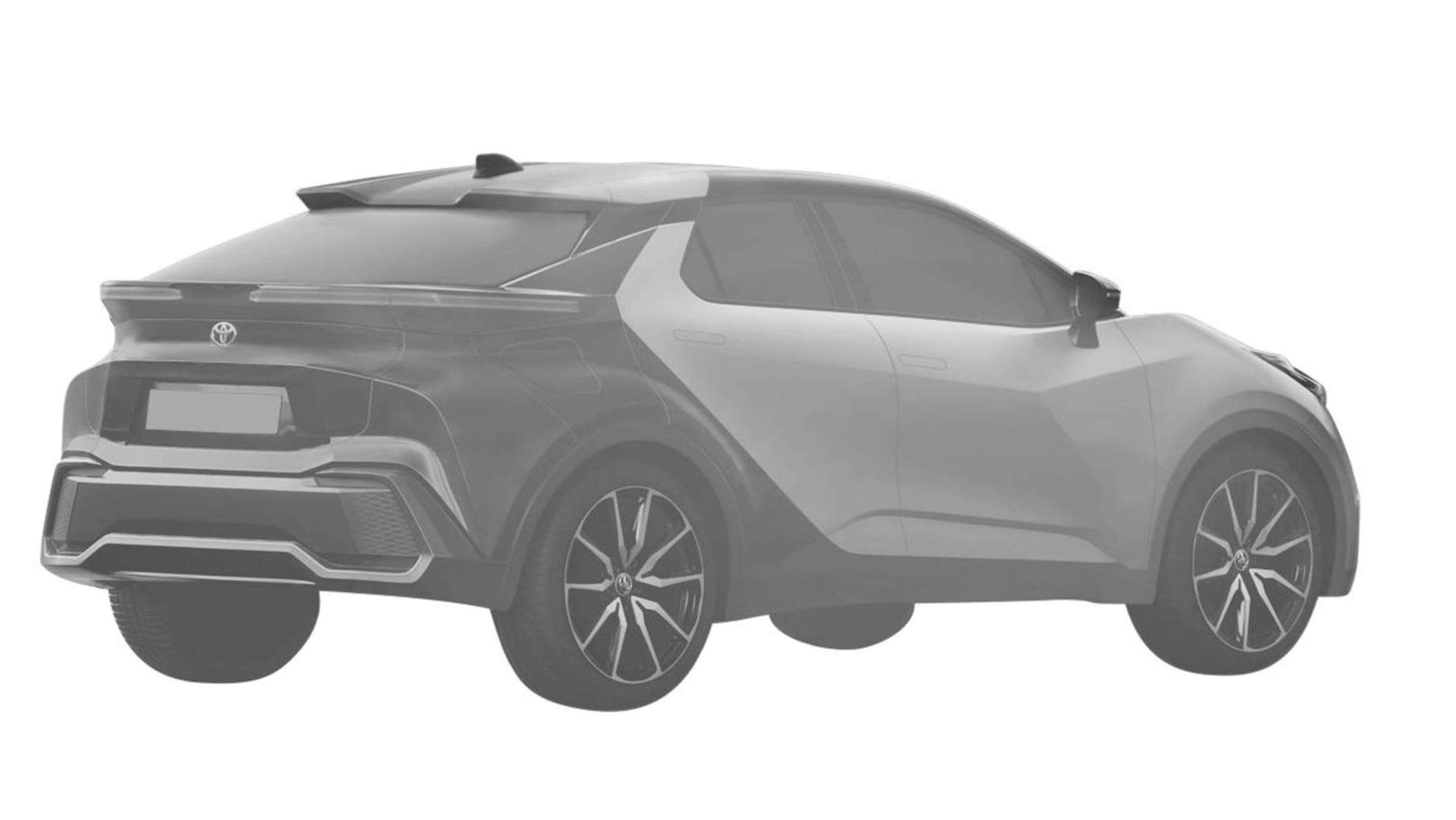 Toyota Small SUV patent image - rear angled facing right