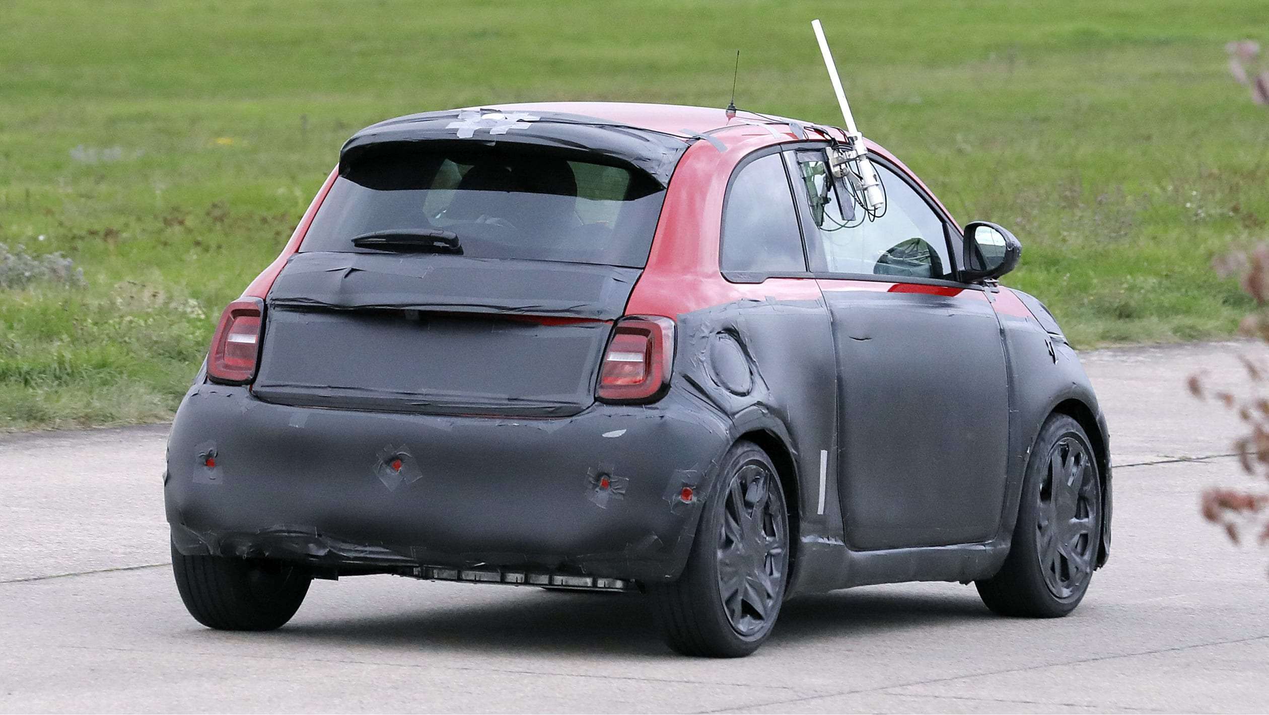 Abarth 500 EV (camouflaged) - rear