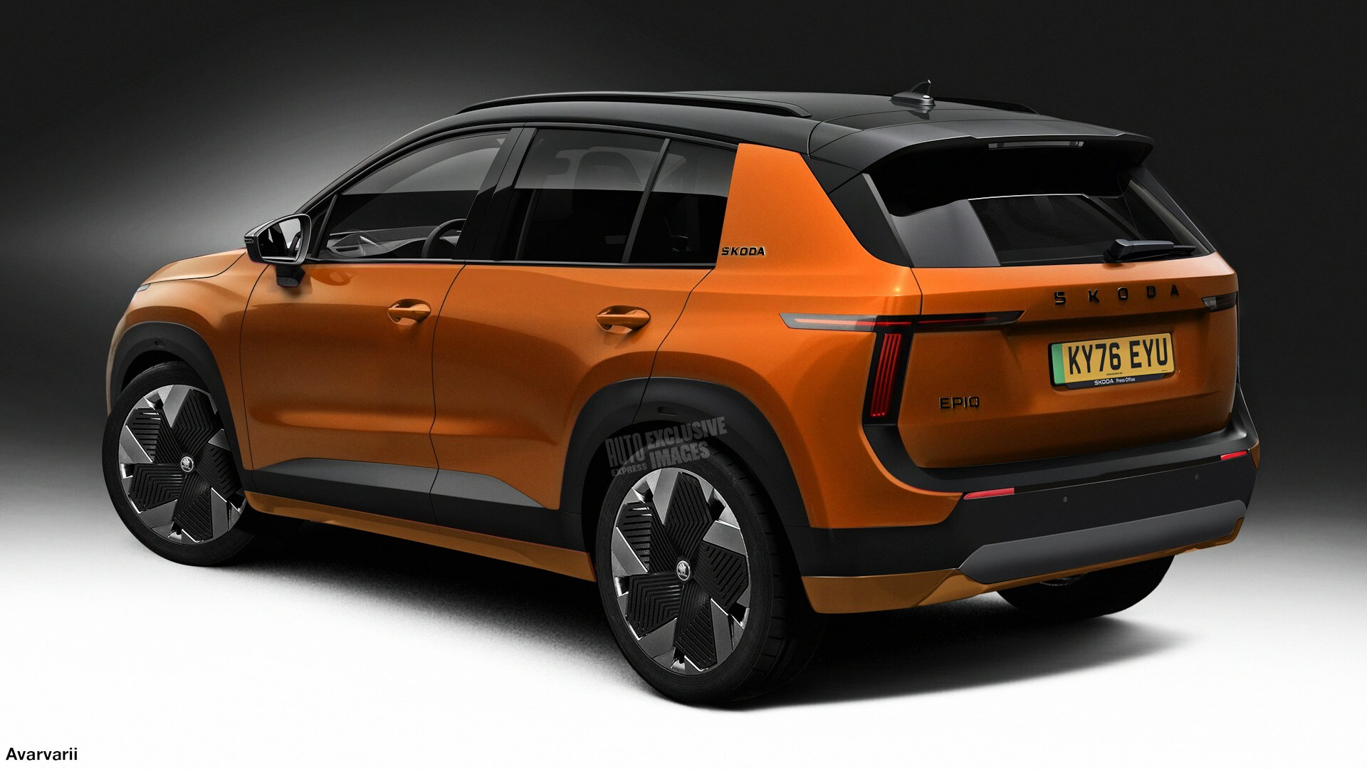 Эксклюзивное изображение Skoda Epiq - сзади