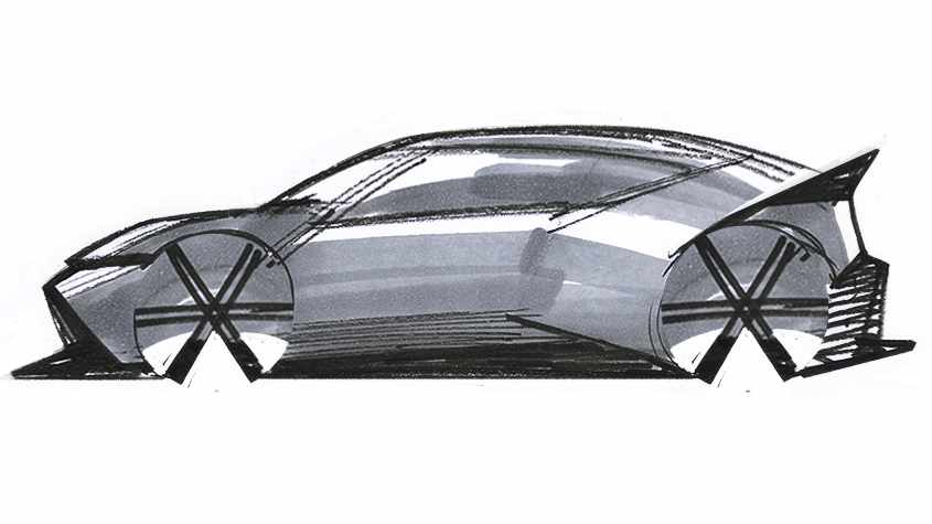 Hyundai Motor Concept THREE тизерный эскиз