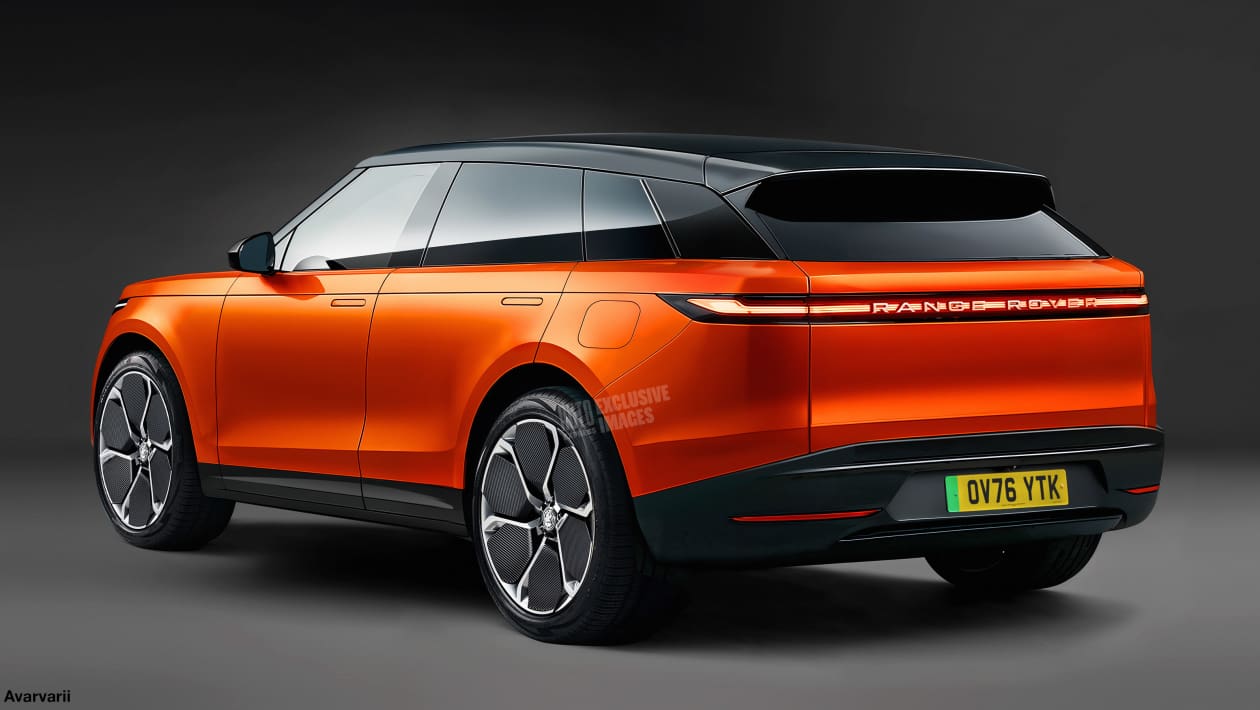 Range Rover Velar EV - сзади (водяной знак)