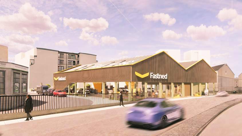 Быстрый зарядный узел снаружи.