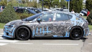Ferrari EV spy shot - side profile