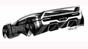 Ferrari SC40 - эскизный эскиз.