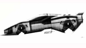 Ferrari SC40 - эскизный эскиз.