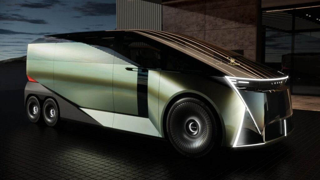 Роскошный Lexus LS переосмыслили как шестиколесный фургон Концепция фургона Lexus LS 2025 года выпуска.