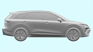 Новый MGS6 EV - боковой профиль.