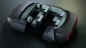 Skoda 1000 MBX четырехместная концепция - дизайн интерьера.