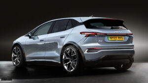 Рендеринг Audi A3 e-tron - передняя статика.