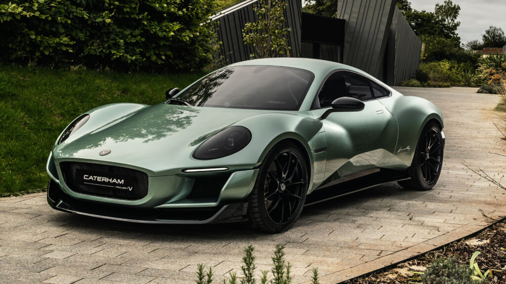 Новый электрический спортивный автомобиль Caterham Project V ближе к реальности Caterham Project V - front angled