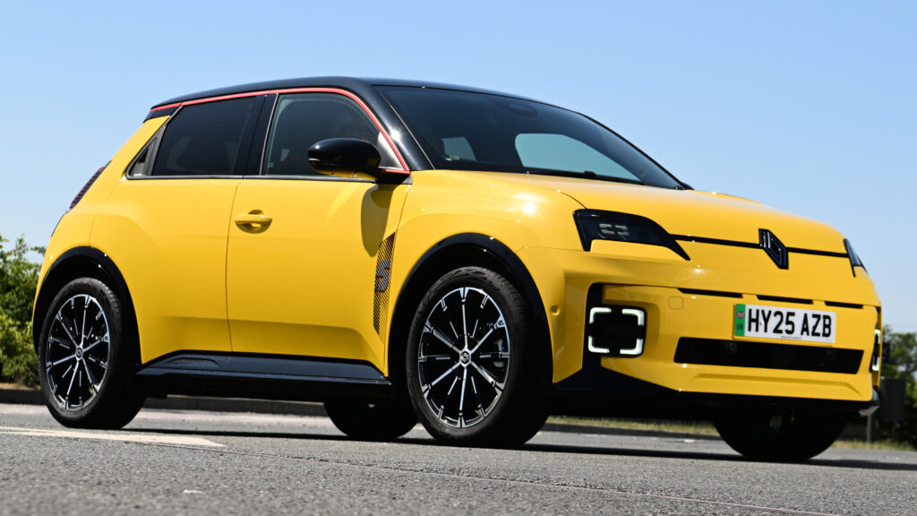 Electric car charging mega test - Renault 5 front angled