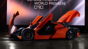 Genesis Magma GT суперкар - передние двери открываются.