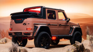 Новый Brabus XL 800 Cabrio - задний 3/4 крыша снижена.