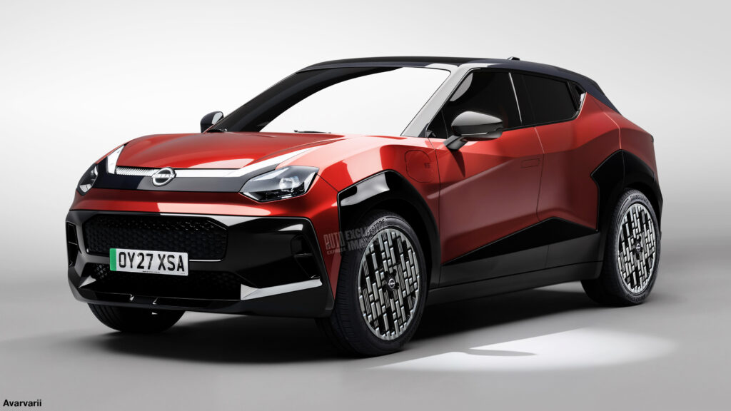 Новый Nissan Juke получит дикий дизайн, поскольку он полностью электрический Nissan Juke - front (exclusive image)