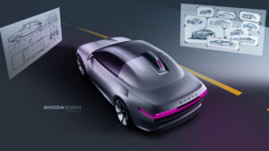 Концепция Skoda 100 - задний вертолетный эскиз.