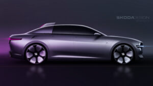 Skoda 100 концепт - боковой профиль.