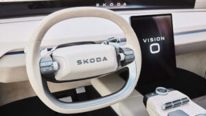 Концепция Skoda Vision O - рулевое колесо.