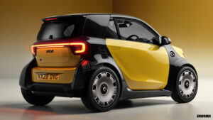 Эксклюзивное изображение Smart ForTwo - задняя 3/4 часть.