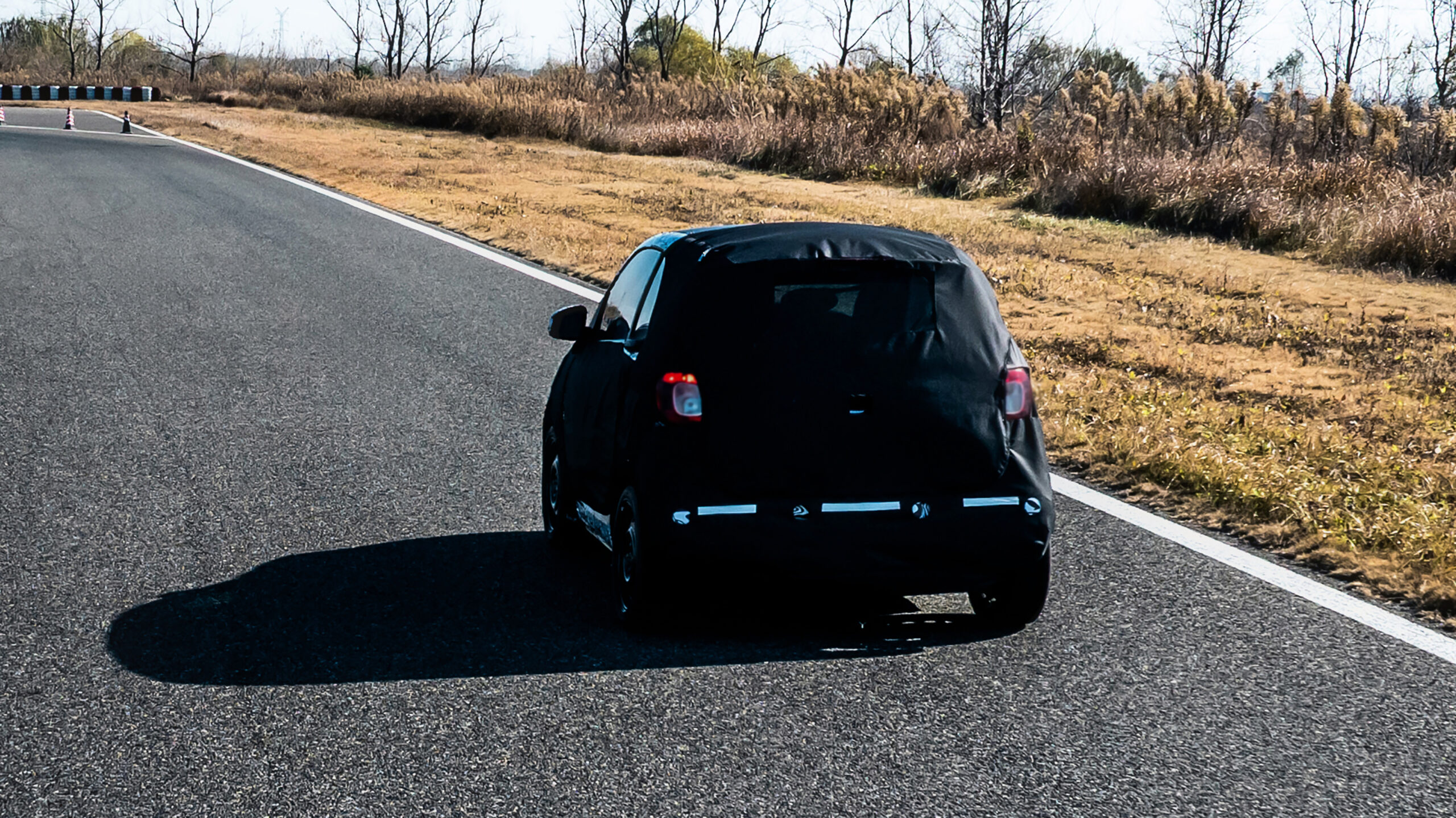 Smart #2 (камуфлированный) - задние действия.