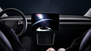 Tesla Model Y Стандартный экран экрана.