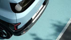 Kia EV2 teaser - head angled