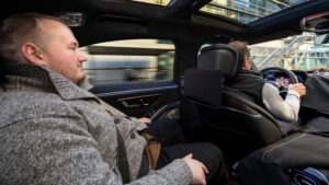 Ellis Hyde in the Mercedes S-Class