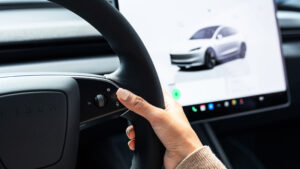 Tesla Model 3 Стандартный руль рулевого колеса.