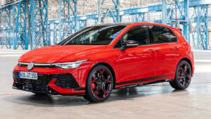 Volkswagen Golf GTI Edition 50 - статический передний 3/4 красный