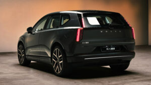 Volvo EX60 - заднее статическое устройство.