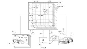 Диаграмма патента Ferrari EV - схема схемы.