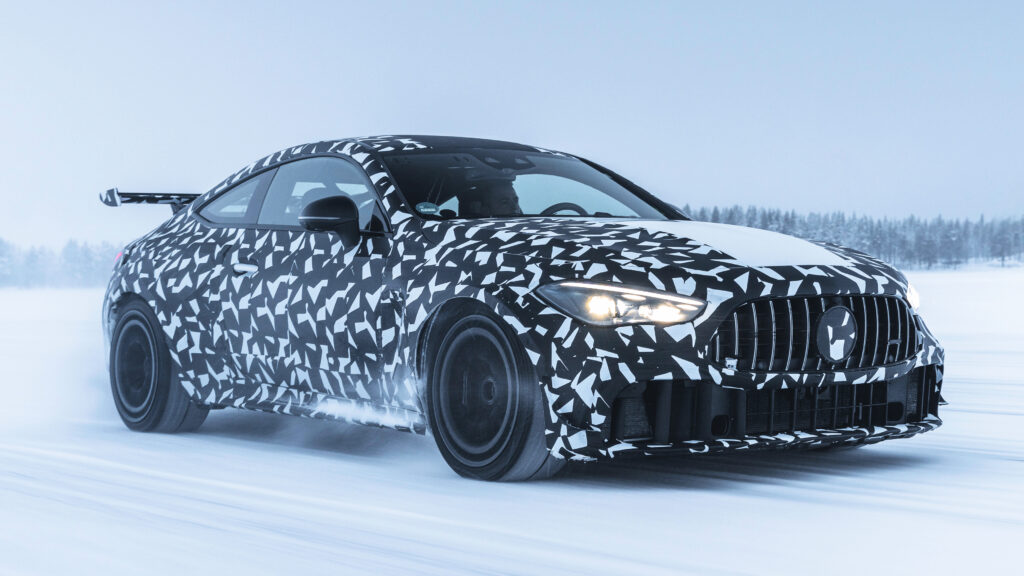 Предстоящим Mercedes-AMG Mythos станет CLK 63 Black Series для 2020-х годов Mercedes-AMG Mythos series CLE - front 3/4