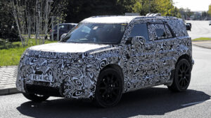 New Land Rover Defender Sport spy shot - front