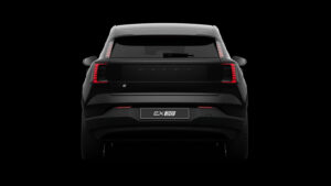 Volvo EX30 Black Edition - полная задняя часть.