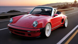 Singer 911 Cabriolet - красный фронт 3/4