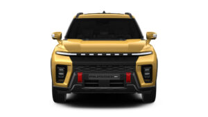 KGM Musso EV (золото) - передняя статическая установка.