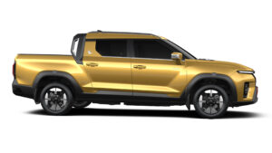 KGM Musso EV (золото) - боковая статика.