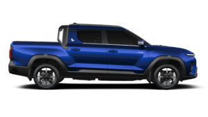 KGM Musso EV (синий) - боковая статика.