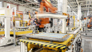 Volkswagen Group battery plant in Martorell = production line