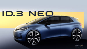 Volkswagen ID.3 Neo - дизайн с лобовым углом.