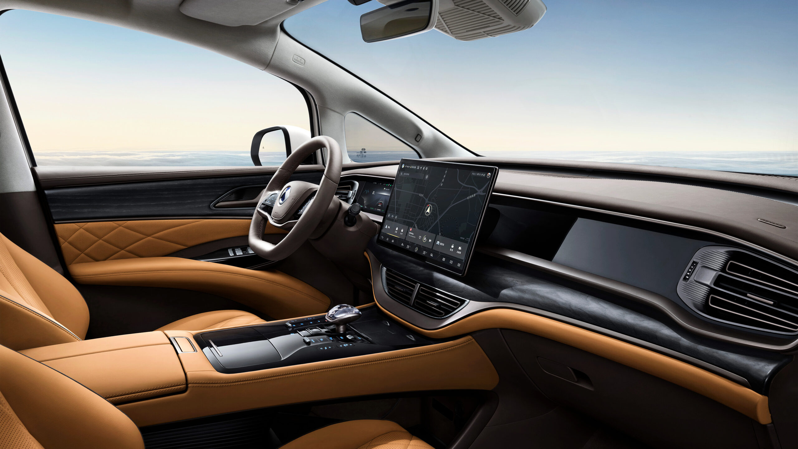 Denza D9 - интерьер интерьера.