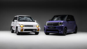 Honda Super-N parked next to a Honda City Turbo II