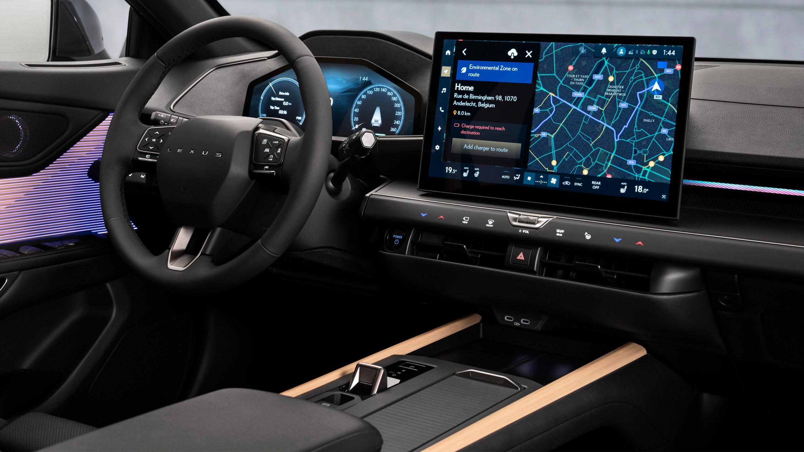 Новый 2026 Lexus ES 350e - центральная консоль и DashCoinboard.