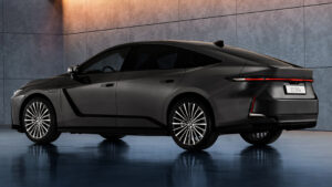 Новый 2026 Lexus ES 350e - задняя часть 3/4