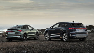 Audi Q4 e-tron facelift - задняя дальность полета.
