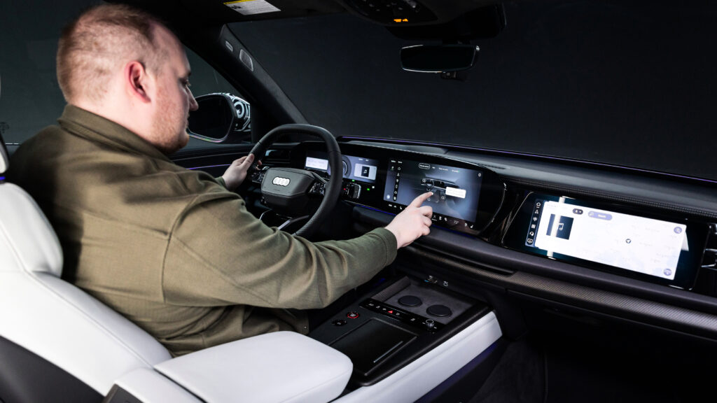 Ellis Hyde and the Audi Q9 interior