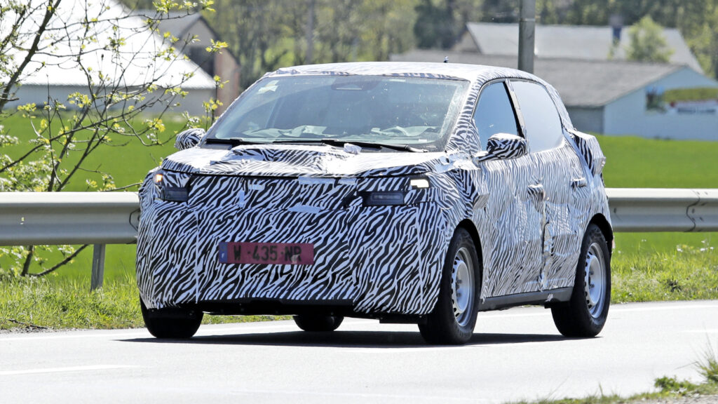 Dacia electric city car (camouflaged) - front