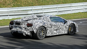 New Lamborghini Temerario Spyder testing on the Nurburgring - rear quarter