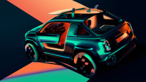 Renault 4 JP4x4 - арт-объект задней части под углом.